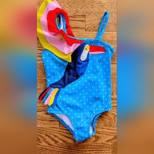 Mini Boden 5-6 GUC Adorable Parrot Swimsuit 🦜